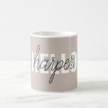 モダンシンプルBrown HelloとYouの名前 コーヒーマグカップ<br><div class="desc">モダンシンプルBrown HelloとYouの名前</div>
