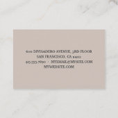 モダンシンプルBrown HelloとYouの名前 名刺 (裏面)