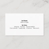 モダンシンプルBusiness Detailed Black and White 名刺 (裏面)