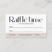 モダンシンプルBusiness Logoラッフル入力チケット プレイスカード (正面)