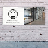 モダンシンプルBusiness Logo写真と文字 横断幕