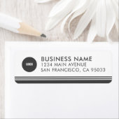 モダンシンプルBusiness Logo郵送差出人住所 ラベル (インサイチュ)