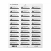 モダンシンプルBusiness Logo郵送差出人住所 ラベル (フルシート)