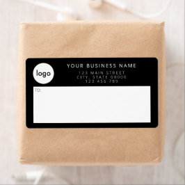 モダンシンプルBusiness Logo Mailing Shipping ラベル