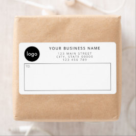 モダンシンプルBusiness Logo Mailing Shipping ラベル