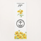 モダンシンプルBusiness Logo Sunflowers Gym ヨガマット (正面)