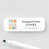 モダンシンプルBusiness Your Logo Here Employee 名札 (インサイチュ)