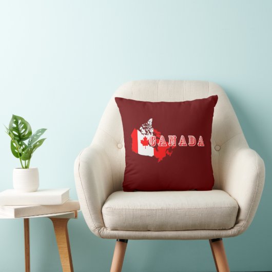 モダンシンプルCanadian Script map Flag クッション (椅子)