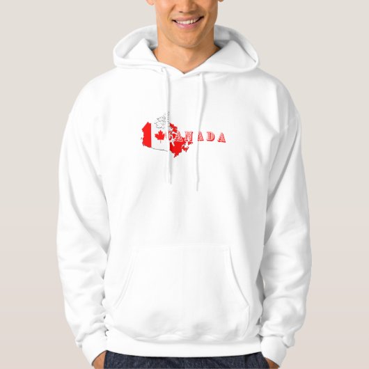 モダンシンプルCanadian Script map Flag パーカ (正面)
