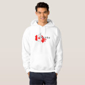 モダンシンプルCanadian Script map Flag パーカ (正面フル)