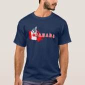 モダンシンプルCanadian Script map Flag Tシャツ (正面)