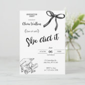 モダンシンプルCap卒業党招待状 招待状 (スタンド正面)