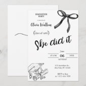 モダンシンプルCap卒業党招待状 招待状 (正面/裏面)