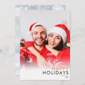 モダンシンプルChic Christmas Cooles写真 シーズンカード (正面/裏面)