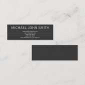 モダンシンプルChic Grayコンサルタント スキニー名刺 (正面/裏面)