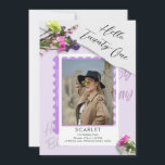 モダンシンプルChic Purple 21st birthday 招待状<br><div class="desc">タイポグラフィ、あなたの写真とライトカラーテーマと組み合わせた雑誌のスタイルの招待状。</div>