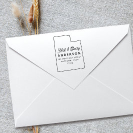 モダンシンプルCHIC UTAH州差出人住所 ラバースタンプ