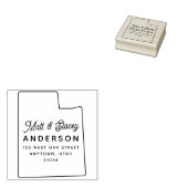 モダンシンプルCHIC UTAH州差出人住所 ラバースタンプ (押印)