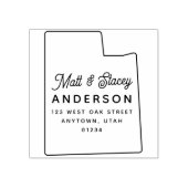 モダンシンプルCHIC UTAH州差出人住所 ラバースタンプ (インプリント)