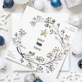 モダンシンプルChristmasオーガニック Business写真なし シーズンカード