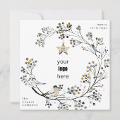 モダンシンプルChristmasオーガニック Business写真なし シーズンカード (正面)