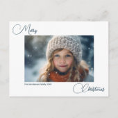 モダンシンプルChristmas 1 Photo ポストカード (正面)