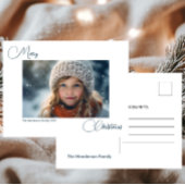 モダンシンプルChristmas 1 Photo ポストカード