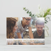 モダンシンプルChristmas Business写真 シーズンカード (スタンド正面)