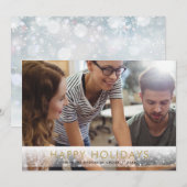 モダンシンプルChristmas Business写真 シーズンカード (正面/裏面)