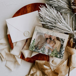 モダンシンプルChristmas Photo Christmas Card シーズンカード