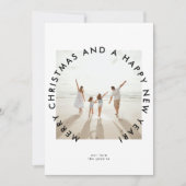 モダンシンプルChristmas Photo Greeting シーズンカード (正面)