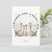 モダンシンプルChristmas Photo Greeting シーズンカード (スタンド正面)