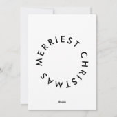 モダンシンプルChristmas Photo Greeting シーズンカード (裏面)