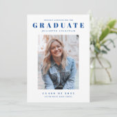 モダンシンプルClean Photo Graduation Party 招待状 (スタンド正面)