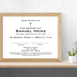 モダンシンプルCross2ベビー献身証明書 レターヘッド