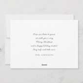 モダンシンプルCursive Script Greeting Family Photo シーズンカード (裏面)