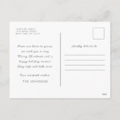 モダンシンプルCursive Script Greeting Family Photo シーズンポストカード (裏面)