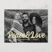 モダンシンプルCursive Script Greeting Family Photo シーズンポストカード (正面)