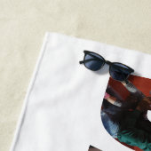 モダンシンプルDADDY写真引用文ハッピーパパの日 ビーチタオル (インサイチュ)