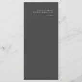 モダンシンプルDark Grayのメ結婚ニュー メニュー (裏面)