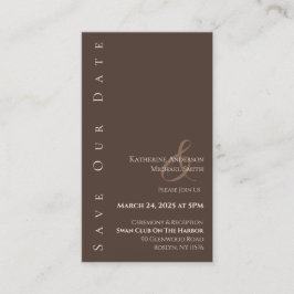 モダンシンプルDate-Country Brownを保存 名刺
