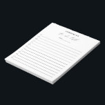モダンシンプルDoリストエレガントの白黒 ノートパッド<br><div class="desc">黒モダン白のメモ帳シンプルに「to do list」の付いたレイアウトと名エレガント前、日付の行、チェックリスト。</div>