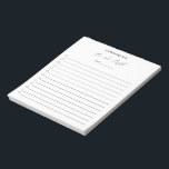モダンシンプルDoリストエレガントの白黒 ノートパッド<br><div class="desc">黒モダン白のメモ帳シンプルに「to do list」の付いたレイアウトと名エレガント前、日付の行、チェックリスト。</div>