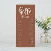 モダンシンプルEarth Tones爪、 ネイルサロン価格表 メニュー (スタンド正面)