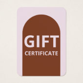 モダンシンプルEarth Tones Arch Gift Certificate (正面)