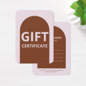 モダンシンプルEarth Tones Arch Gift Certificate (デスク)