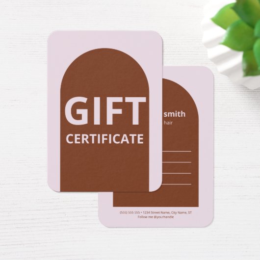 モダンシンプルEarth Tones Arch Gift Certificate (デスク)
