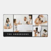 モダンシンプルFamily Photo Collage名 デスクマット (キーボード&マウス)