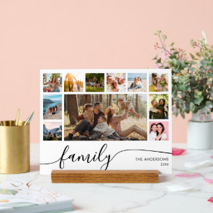 モダンシンプルFamily Photo Collage アクリルサイン