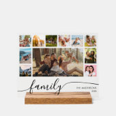 モダンシンプルFamily Photo Collage アクリルサイン (正面)